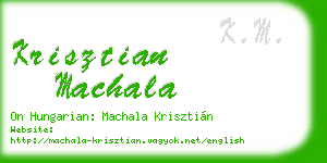 krisztian machala business card